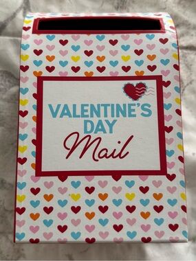 Valentine's Day Mail Box - Multicolor Heart Party Mailbox, size 10x5 festive
